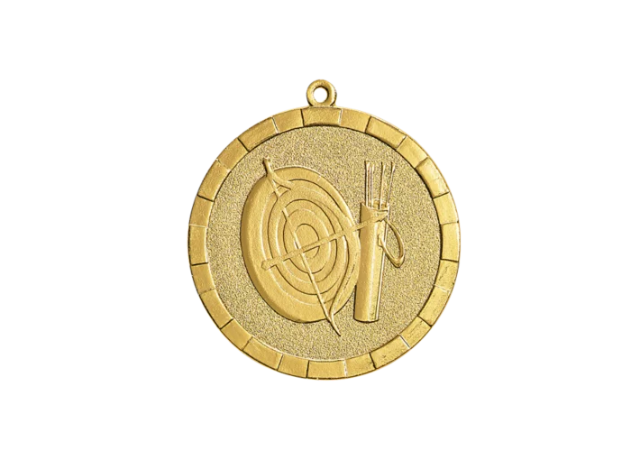 Medaille frappee fer tir arc 50mm