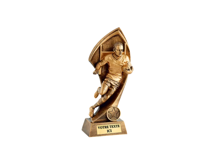 Trophee resine rugby h.22 cm