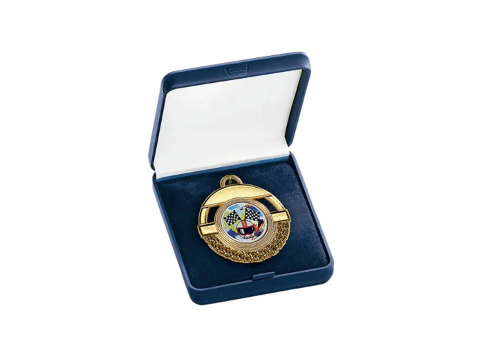 Ecrin bleu pour medaille diam50mm