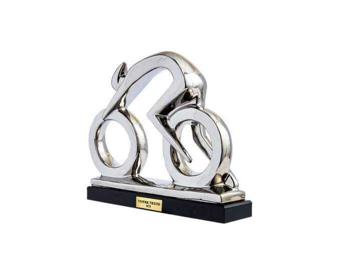 Trophee ceramique argent hauteur 25