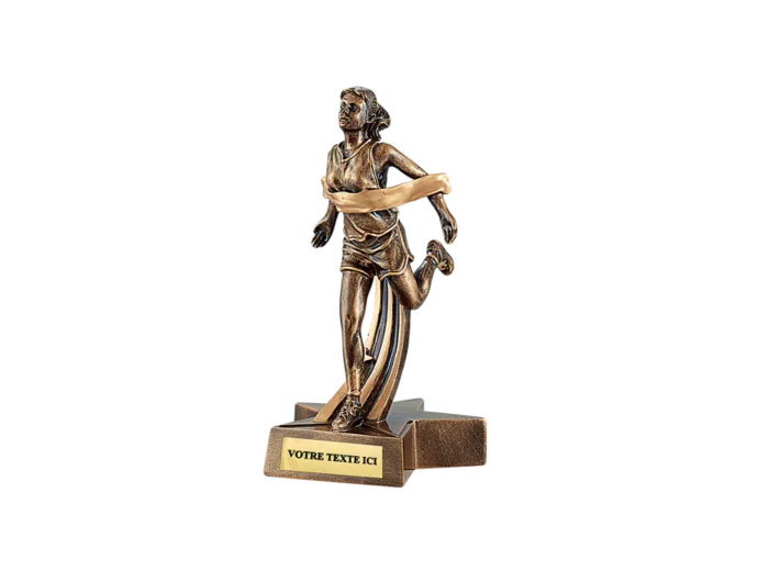 Trophee resine course femme h. 22 cm