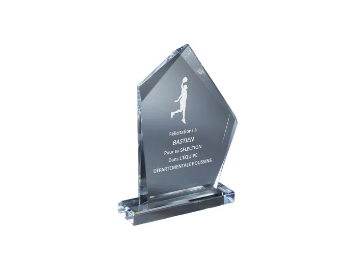 Trophee plexi epaiss 15mm h. 26 cm