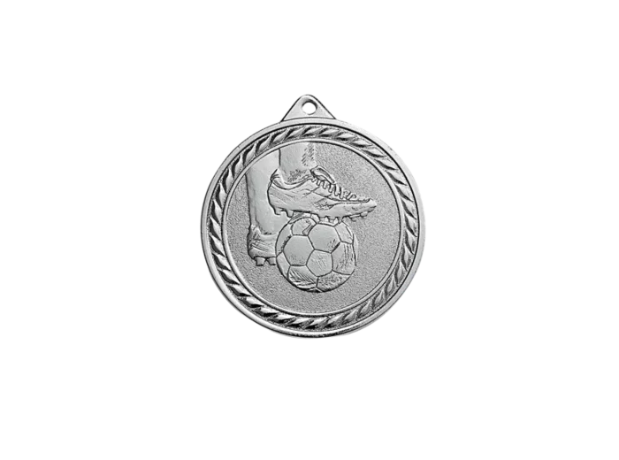Medaille frappee argent football 50mm