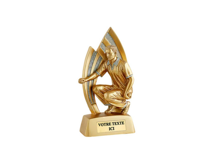 Trophee resine petanque homme h.18 cm