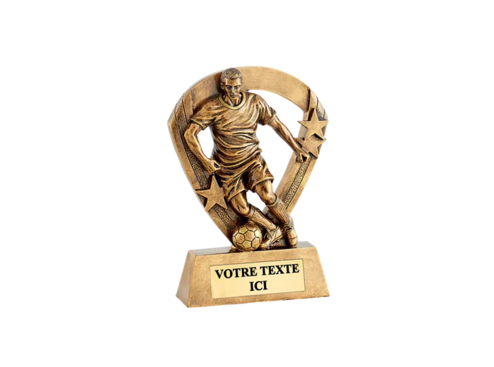 Trophee resine eco joueur foot h.13cm
