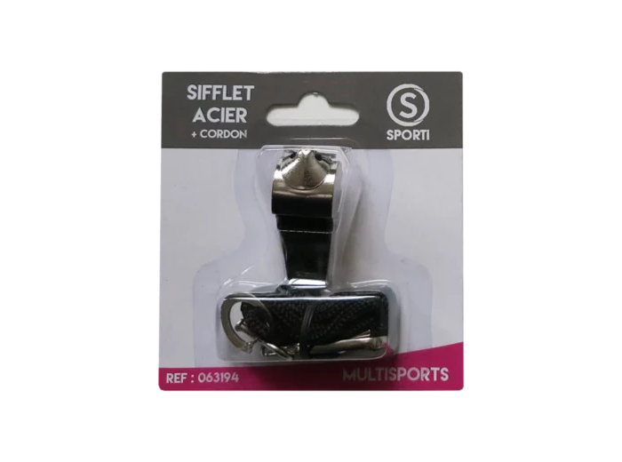 Sifflet acier+cordon