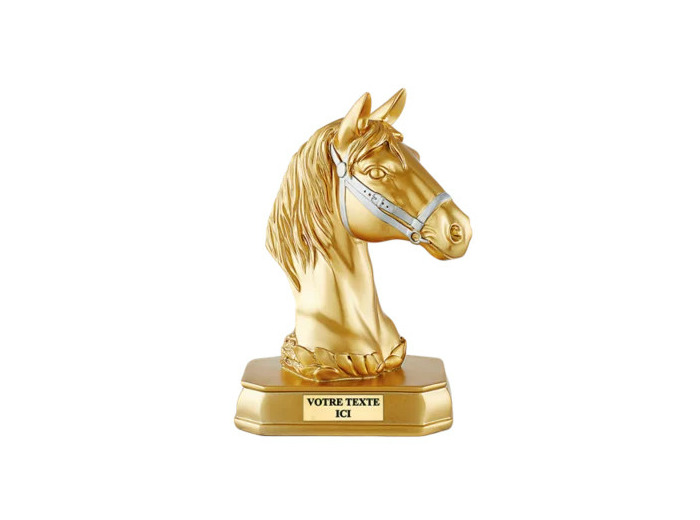 Trophee resine tete de cheval 3d h. 28 cm