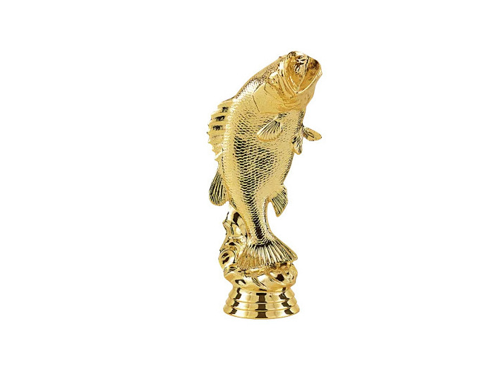 Sujet plastique poisson or h. 15cm