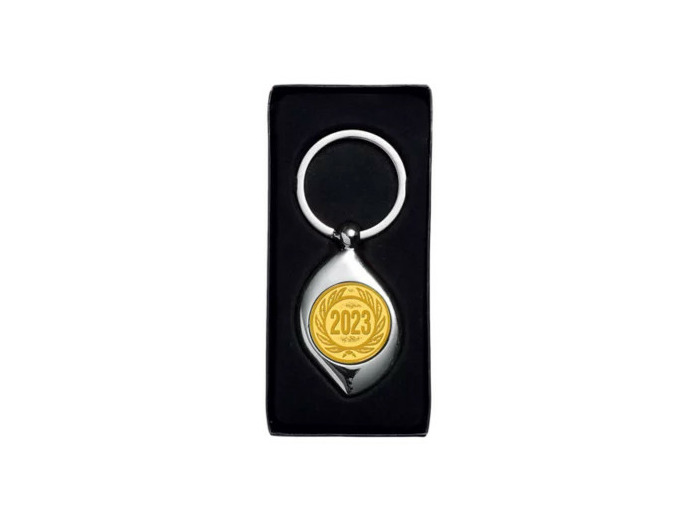 Porte-clef argent avec ecrin