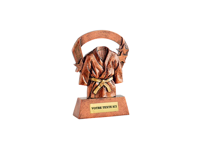 Trophee resine kimono bronze h.16 cm