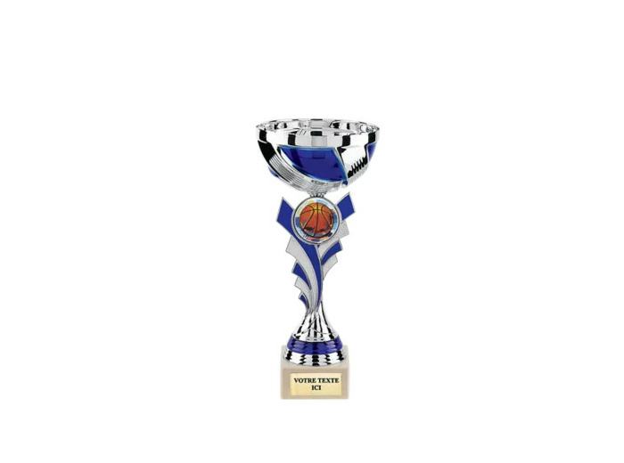 Coupe argt/bleu h.31cm bol
