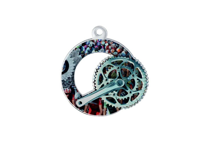 Medaille plexi diam50 cyclisme