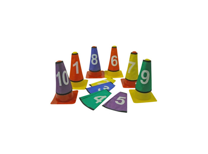 Lot de 10 caches cônes numerotes