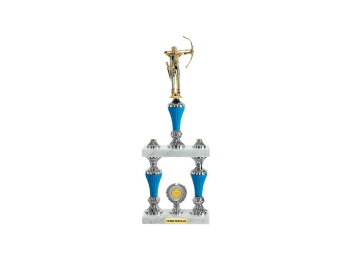 Trop colonne arg/bleu turq h 47cm