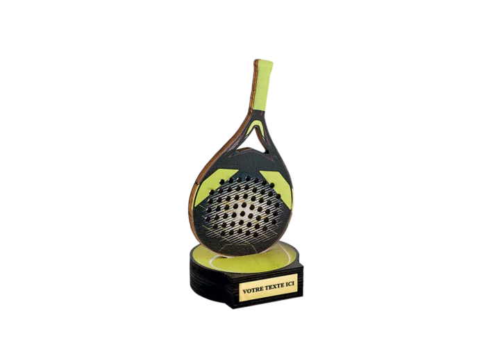 Trophee bois padel h 20 cm