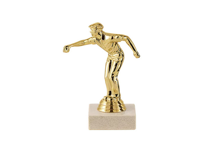 Trop sujet plas or petanque h 13cm