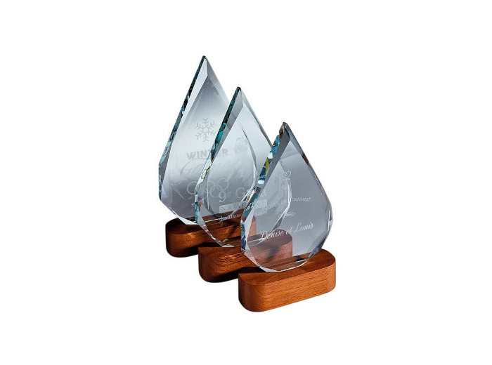 Trophee verre epaisseur 19 mm