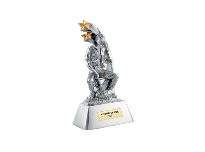 Resine pecheur h. 26 cm