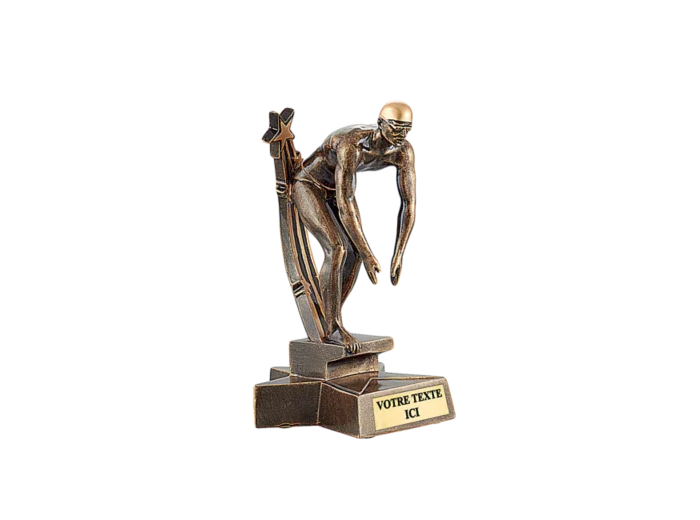 Trophee resine natation homme h. 20 cm