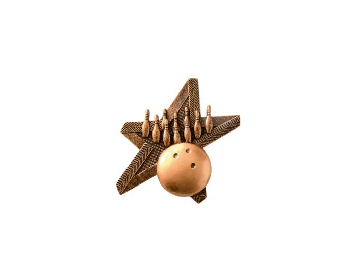 Applique resine etoile bowling haut