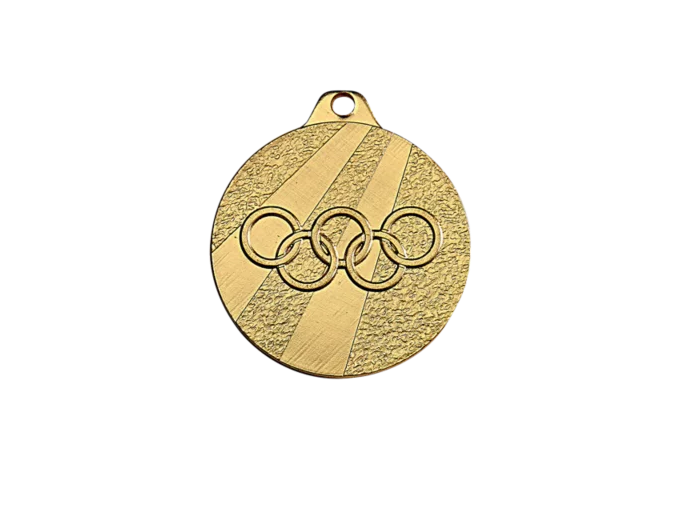 Medaille frappee fer or anneaux d 32 mm