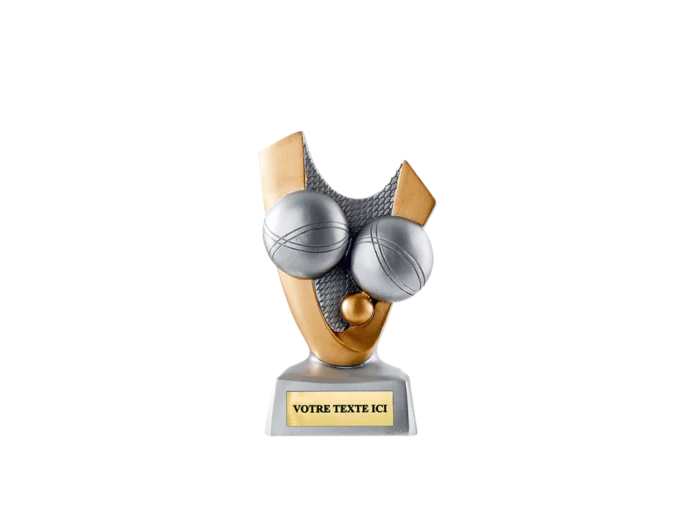 Trophee resine boule de petanque h.12 cm