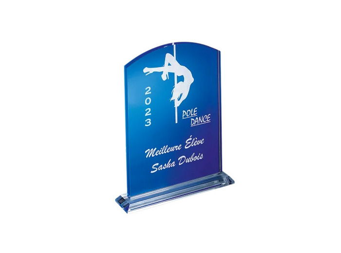 Trophee plexi epaiss 10mm h. 20 cm