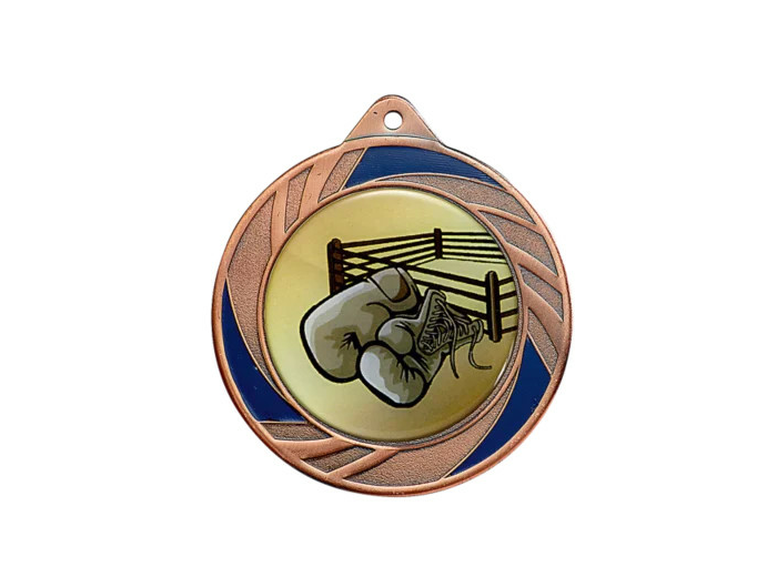 Medaille fer diam70mm bronze/bleu