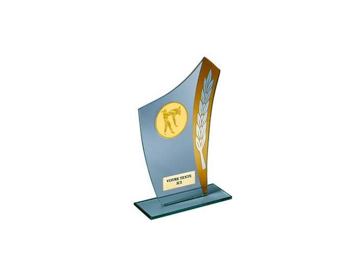 Trophee verre epaisseur 4mm h.20cm