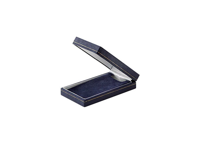 Ecrin simili cuir bleu 116x6x25