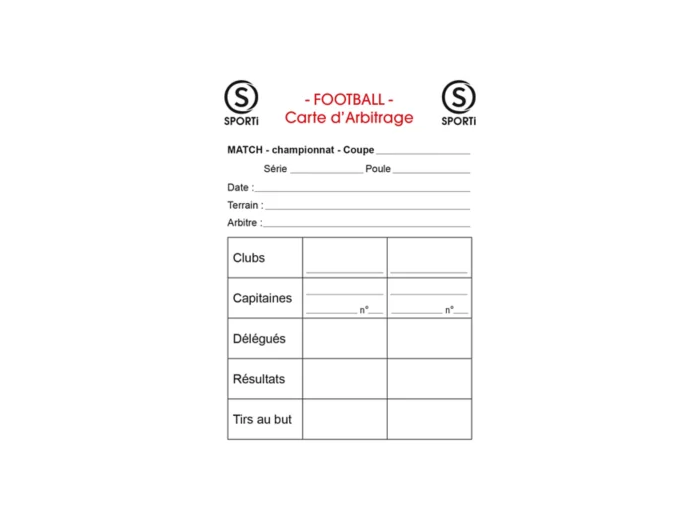 Carnet de 15 cartes foot