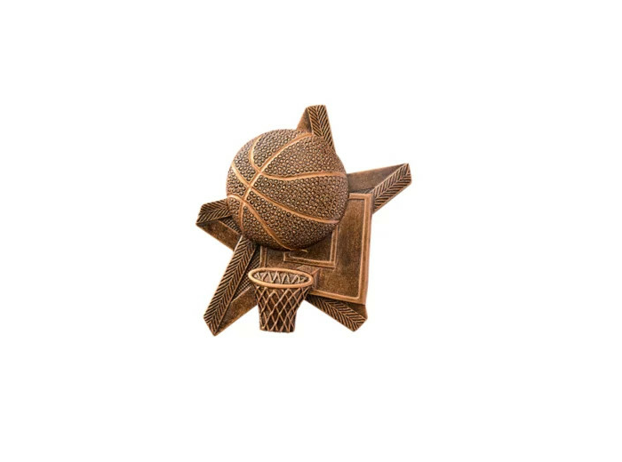 Applique resine etoile basket-ball