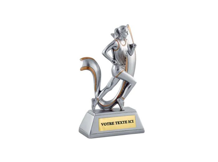 Trophee resine course femme h. 15 cm