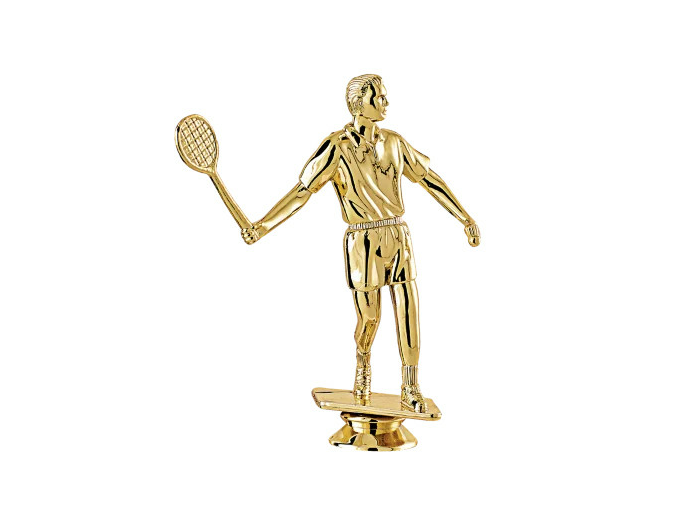 Sujet plastique or badminton h.15cm