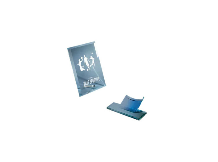 Trophee verre epaiss 10mm h.15x20cm