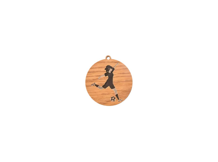 Medaille en bois football diametre