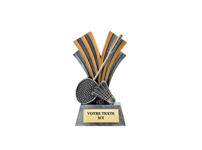 Trophee resine badminton h.18 cm