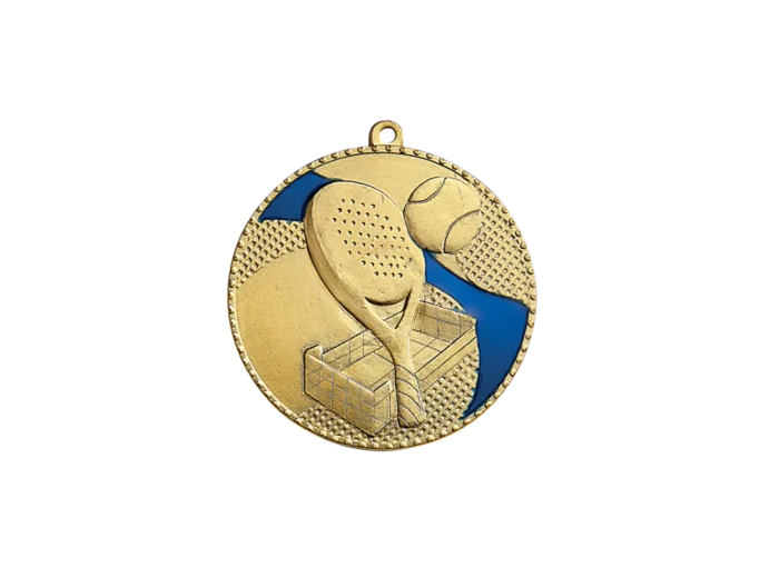 Medaille frappee or padel 50mm