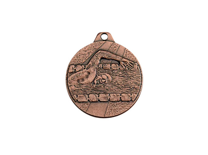 Medaille frappee fer brz natation d 32mm