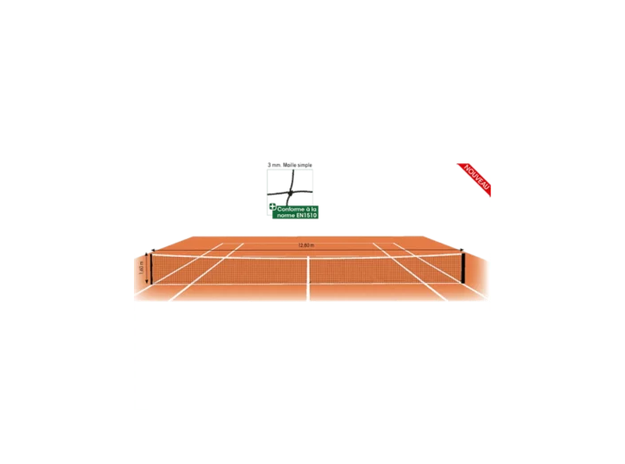 Filet tennis - dia. 4 mm - maille 4
