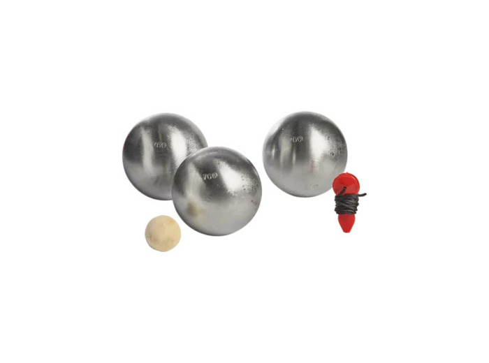 Triplette double chromage cochonnet et mesureur