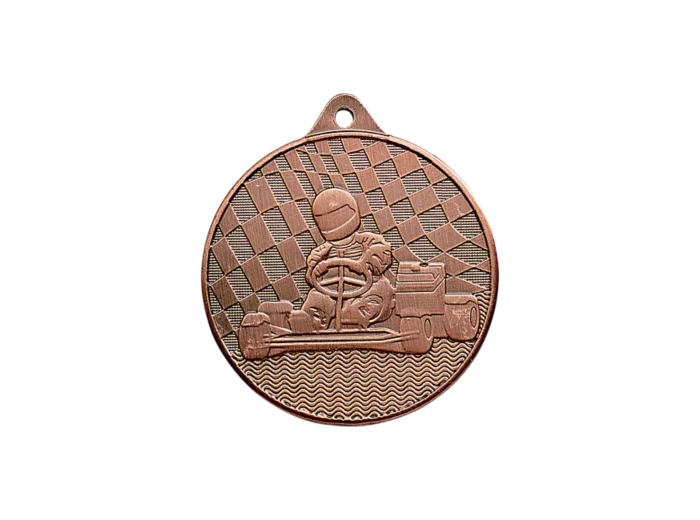 Medaille frappee fer karting 50mm