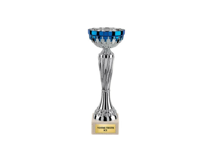 Coupe eco arg/bleu h 23cm d 80mm