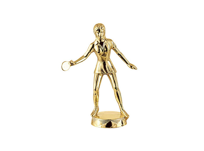 Sujet metal or tdt femme h. 10cm