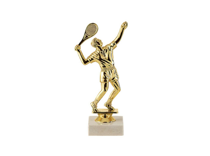 Trophee sujet plas or tennis h 18cm