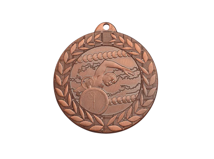 Medaille frappee fer natation 50mm