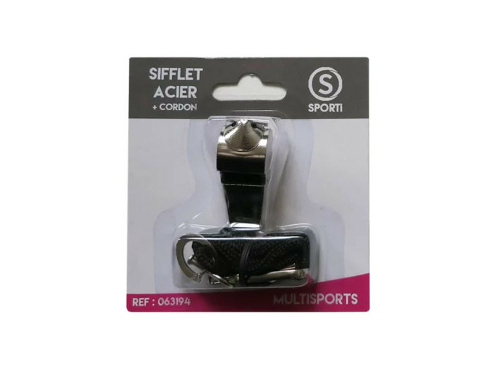 Sifflet acier+cordon