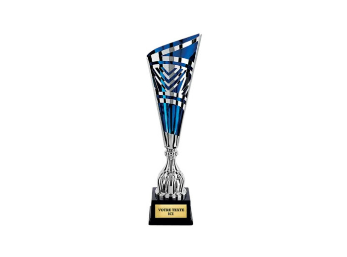 Coupe prestige arg/bleu h 60 cm