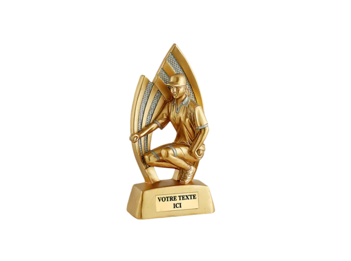 Trophee resine petanque femme h.20 cm