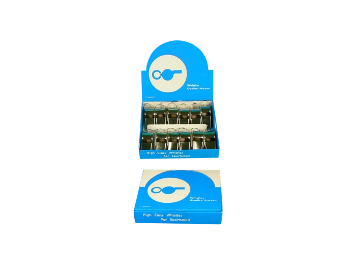 Boite de 12 sifflets acier